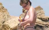 X Nudism 453430 Shy Teen Pops Her Top Off For All The Beach Goers
