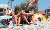 X Nudism 453438 Young Nudist Friends Naked Together At The Beach
