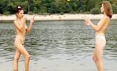 X Nudism Nude Teen Friends Play Around At A Public Beach
