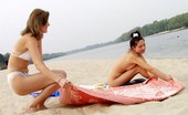 X Nudism 453533 Nude Teen Friends Play Around At A Public Beach
