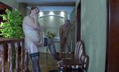 Stunning Matures Fiona & Nicholas Mature Fatty Strips To Her Black Hold-Ups Ready To Be Banged By A Hung Stud
