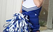 Mia Melons 461140 Mia Melons Playful Brunette Cheerleader In Pigtails Mia Showing Her Big Natural Melons
