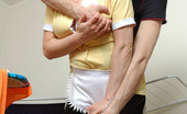 Matures and Pantyhose 461456 Sara & Mike Mature French Maid In Silky Pantyhose Ironing Before Gagging On Beefy Meat
