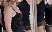 Matures and Pantyhose 461757 Susanna & Morris Blonde Mature Babe In Black Control Top Pantyhose Gives A Warming-Up Legjob
