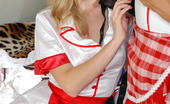 Licksonic 462211 Paulina & Nora Mischievous Lesbian French Maids Take Turns Licking And Riding A Fake Cock
