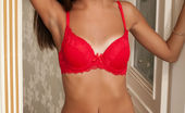 Met Art 463192 Met Art Presenting Veselin A Bright Red Matching Lingerie Perfectly Highlights Veselin'S Long And Slender Body With Coffee-Colored Complexion. Veselin Albert Varin Presenting Veselin
