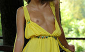 Met Art 463269 Met Art Valenthi A Bright Yellow Halter Dress Compliments Eva Jane'S Beautiful Olive Skin Tone As She Bares Her Spectacular Body. Eva Jane Fabrice Valenthi
