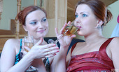 Ladies Kiss Ladies 467628 Salome & Megan Fiery Lesbian Babes Drinks Some Wine While Savouring Lez Kissy-Licky Action Ladies Kiss Ladies
