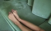 Nylon Fetish Videos 468101 Soft Repose Sultry Blonde Leans Back And Enjoys The Feel Of Soft Nylon Between Feet And Carpet Nylon Fetish Videos
