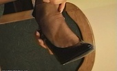 Nylon Fetish Videos 468266 Shoe Shucker Easing Her Foot Partway Out Of Her Shoe, A Girl Strokes Her Foot Sensually Nylon Fetish Videos
