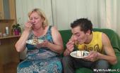My Wife's Mom 470304 Dirty Granny Fucked In Pussy The Fat Granny Eats Cake With Him And Then Eats His Cock Before He Takes Her Slippery Pussy My Wife's Mom
