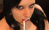 Ms Inhale Long Cigarette Teen Naughty Girl Pulls Her Tits Our Of Her Dress As She Smokes A Long All White More 120 Cigarette Ms Inhale