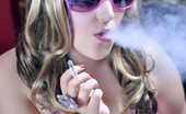 Ms Inhale 470410 Smoking In Sunglasses Slutty Blonde Teen Smokes A Long VS120 Cigarette In Her Trashy Pink Sunglasses Ms Inhale
