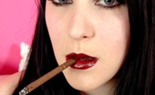Ms Inhale 470416 Smoking In Satin Gloves Beautiful Brunette Teen Smoker MsInhale Smokes A Long Brown More 120 Cigarette Ms Inhale
