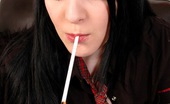 Ms Inhale 470444 MsInhale Smokes A Capri 120 Sexy Smoking Teen In Slutty School Uniform Smokes A Slim 120 Cigarette And Plays With Her Tits Ms Inhale
