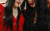 Ms Inhale 470453 Sharing A 120 Two Slutty Teens In PVC Fetishwear Share A Long 120mm Cigarette And Have Smoky Kisses Ms Inhale
