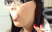 Ms Inhale 470474 Office Girl Smoking Teen Secretary In Glasses Smoking A More 120 Cigarette At Work Ms Inhale
