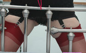 Stocking Aces 471751 Amanda In Red And Black Stockings Stocking Aces
