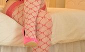 Stocking Aces 471811 Sexy MILF Paula Looking Good In Pink Fishnet Stockings Stocking Aces
