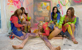 CFNM 18 472375 Guy Gets Humiliated By 5 Dressed Girls And Gets His Boy Painted CFNM 18
