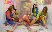 CFNM 18 472391 Five Girls Painting And Fucking A Naked Guy For CFNM Fun CFNM 18
