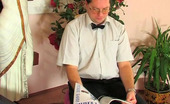 Horny Old Gents 472805 Alice & Leonard Older Waiter Undressing Ready To Service Fresh Slit To The Best Advantage Horny Old Gents
