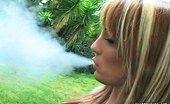 Pure Smoking 473768 Exhaling Smoke 2Charlie Laine Exhales A Cloud Of Smoke Through Both Her Noise And Mouth Pure Smoking
