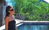 Pure Smoking 473811 Smoking Poolside Beauty0Sultry Sex Kitten Karli Montana Walks Around The Pool Holding A Cigarette Pure Smoking
