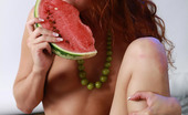 AV Erotica Kesy True Skinny Redhead Teen Eating Watermelon Naked AV Erotica
