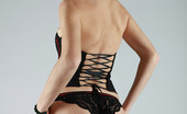 AV Erotica 475952 Sofi Redhead Babe Posing In Fancy Black Stockings And Corset AV Erotica

