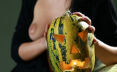AV Erotica 476002 Mimi Trick Or Treat! Beautiful Brunette Teen With The Pumpkin-Head AV Erotica
