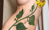 AV Erotica 476496 Jasmin Stimulating Jasmin With Sunflower Painting On Her Nude And Flat Tummy AV Erotica
