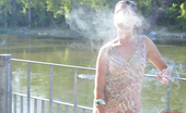 Smoking Mina 477996 Amateur Brunette Babe Mina Outdoor Sexy Smoke Session Smoking Mina
