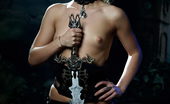 Sinful Goddesses 479007 Skinny Small-Breasted Warrior Posing Naked With The Huge Sword Sinful Goddesses
