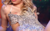 Sinful Goddesses 479042 Sexy Curly Blond Goddess In Silver Dress Without Panties Sinful Goddesses
