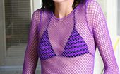 Melinda Sweet 479567 Enchanting Teen In Purple Fishnet Shirt Melinda Sweet Strips And Spreads Her Booty Melinda Sweet
