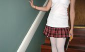 Kitty Kim 480657 Comely Blonde Schoolgirl Kitty Kim Showing Her Tiny Pussy On The Stairs Kitty Kim
