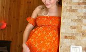 Preggo Katie 481376 Oiled Up Pregnant Belly Preggo Katie Slips Out Of Her Sexy Orange Dress And Rubs Oil All Over Her Belly And Breasts. Preggo Katie
