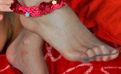 Nylon Feet Line 481799 Renee Lascivious Chick Demonstrating Her Tempting Long Legs In Luxury Pantyhose Nylon Feet Line
