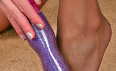Nylon Feet Line 481824 Jasmin Seductive Pig-Tailed Chick Slipping Huge Dildo Into Her Suntan Pantyhose Nylon Feet Line
