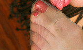 Nylon Feet Line 481845 Edna Awesome Brunette Going Wild While Posing In Shiny Pantyhose On The Floor Nylon Feet Line
