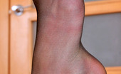 Nylon Feet Line 481875 Meredith Cutie Taking Off Her Pink High Heel Shoes And Teasing With Her Nyloned Feet Nylon Feet Line
