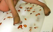 Nylon Feet Line 481927 Ida Frisky Gal In Silky Pantyhose Playing With Her Yummy Feet Taking Soapy Bath Nylon Feet Line
