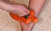 Nylon Feet Line 481929 Gertrude Lewd Gal In Smooth Hose Sniffing Her High Heel Shoes Before Doing Exercises Nylon Feet Line
