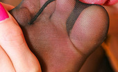 Nylon Feet Line 481937 Agnes Hottie In Open Platform Shoes Spreading Her Nyloned Legs And Sniffing Feet Nylon Feet Line
