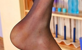 Nylon Feet Line 481953 Monica Hottie In Black Sheer-To-Waist Pantyhose Flashing Her Well-Maintained Feet Nylon Feet Line
