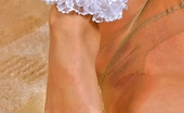 Nylon Feet Line 482016 Beatrice Red Hot Chick Teasing With Her Yummy Nyloned Feet Embellished With Garter Nylon Feet Line
