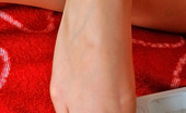 Nylon Feet Line 482026 Muriel Voluptuous Chick In Open Toe Shoes Sliding Her Hand Under Hose Waistband Nylon Feet Line
