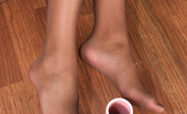 Nylon Feet Line 482063 Muriel Spicy Gal In Stiletto Heel Shoes Caressing Her Nylon Clad Feet With A Vase Nylon Feet Line

