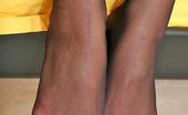 Nylon Feet Line 482163 Hester Hottie In Spike Heel Sandals Showing Her Sexy Nyloned Legs In Tempting Way Nylon Feet Line
